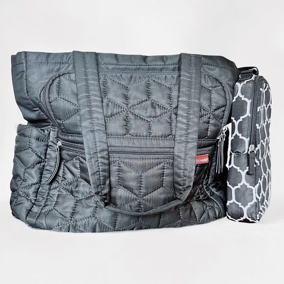 Skip Hop Forma Diaper Tote Bag Black Lightweight Large Capacity Shoulder Nappy - Picture 3 of 15